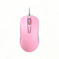 Rose Souris de Jeu Filaire USB-A RGB Jusqu'à 3600 DPI