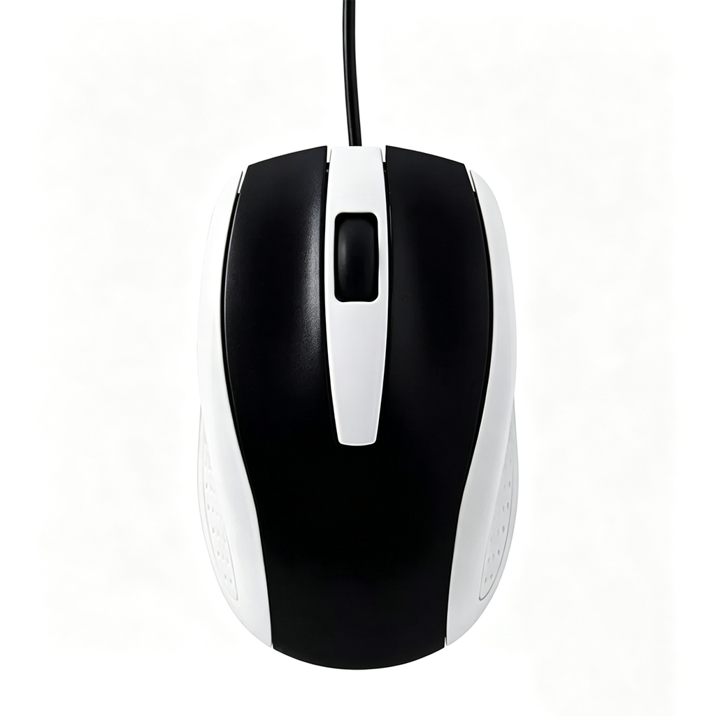 Souris Optique Filaire Pleine Taille Design Contouré pour Ordinateur Portable
