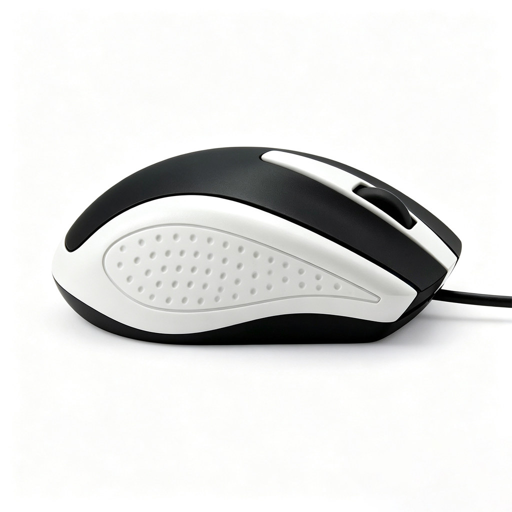 Souris Optique Filaire Pleine Taille Design Contouré pour Ordinateur Portable